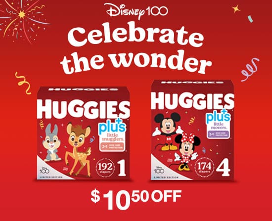 Huggies Plus Diapers Sizes 1 - 2, and Huggies Plus Diapers Sizes 3 - 7, for $10.50 OFF.